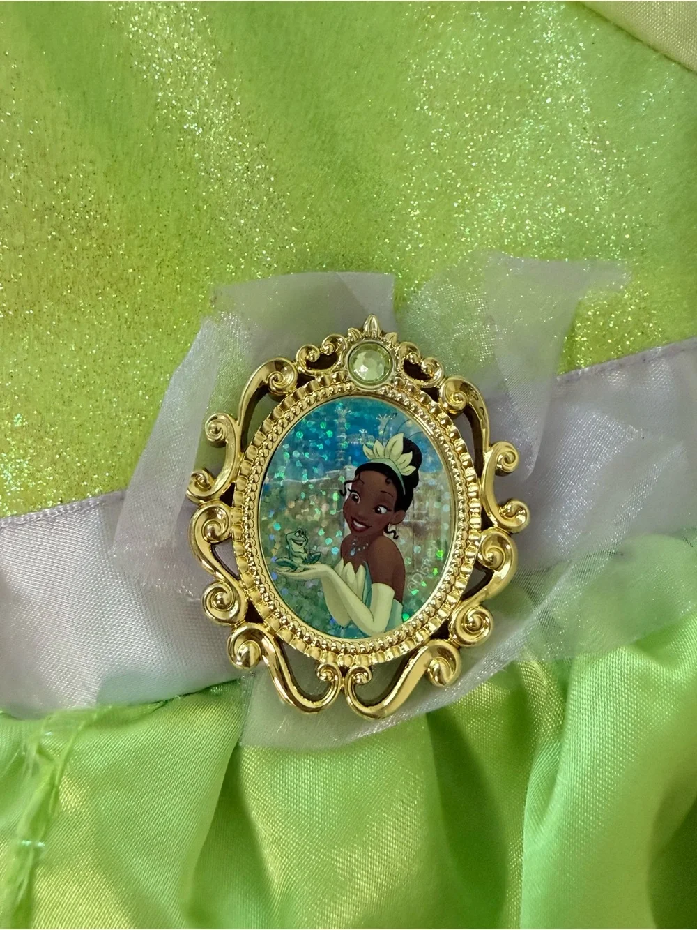 Disney Princess Tiana Costume Dress Girls Size 4-6X Princess and The Frog
